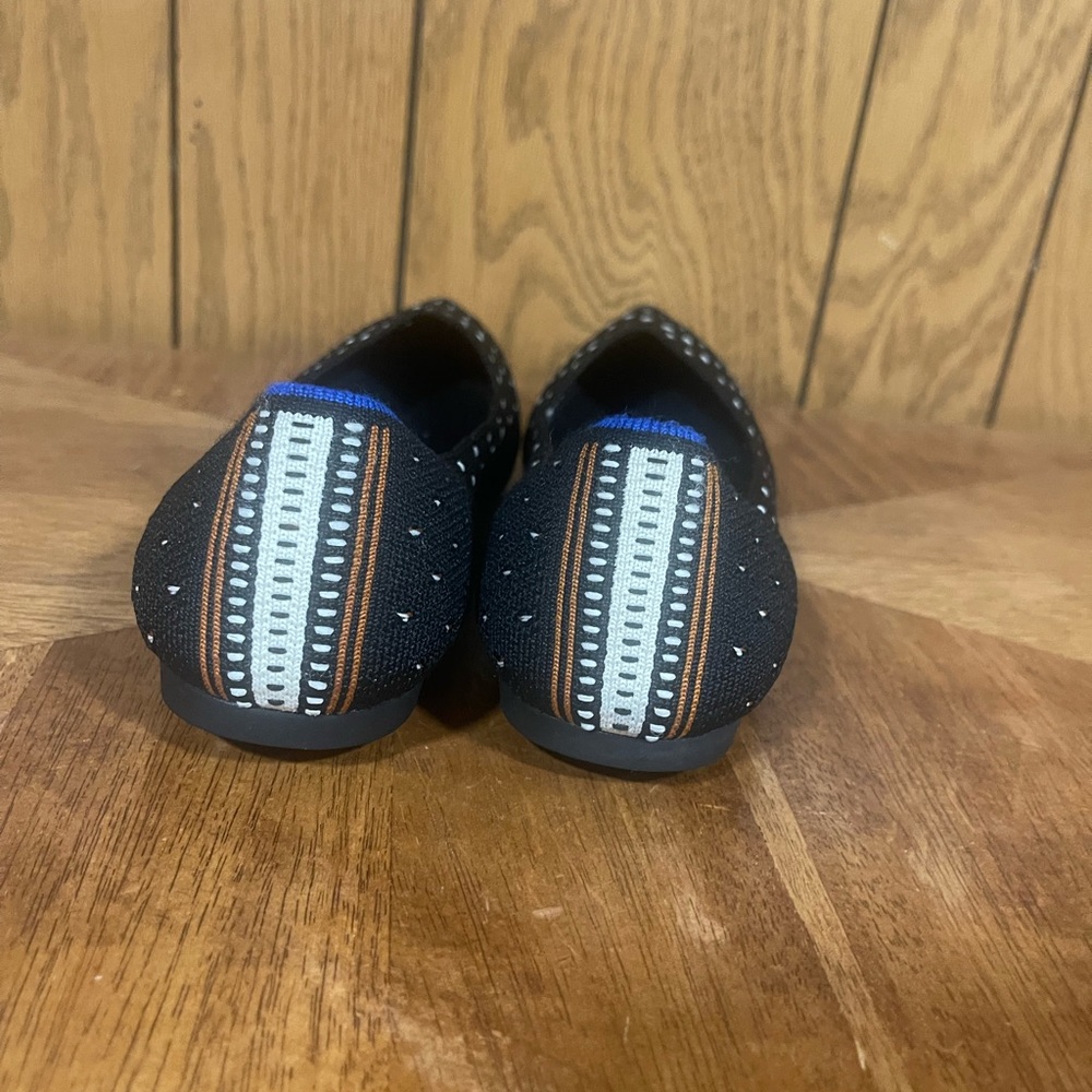 Rothy's Ivory Polka Point Black - Picture 8 of 15